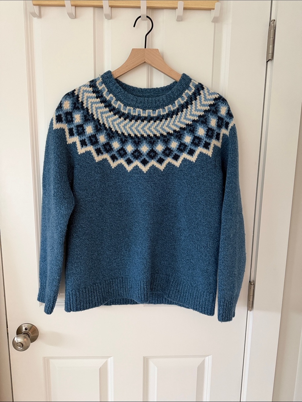 L.L.Bean Classic Ragg Wool Crewneck Sweater- Vintage Indigo